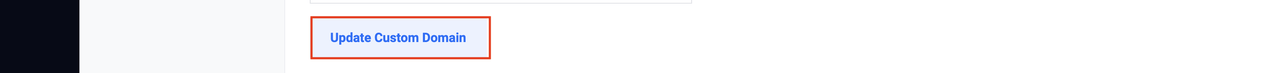 Update Custom Domain Button