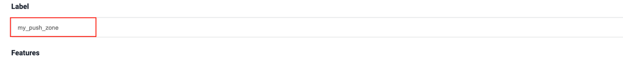 Add a Label for Push Zone