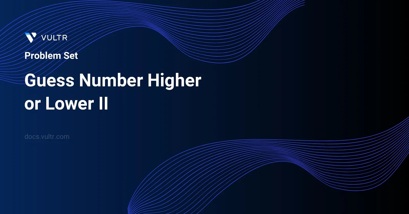 Guess Number Higher or Lower II header image