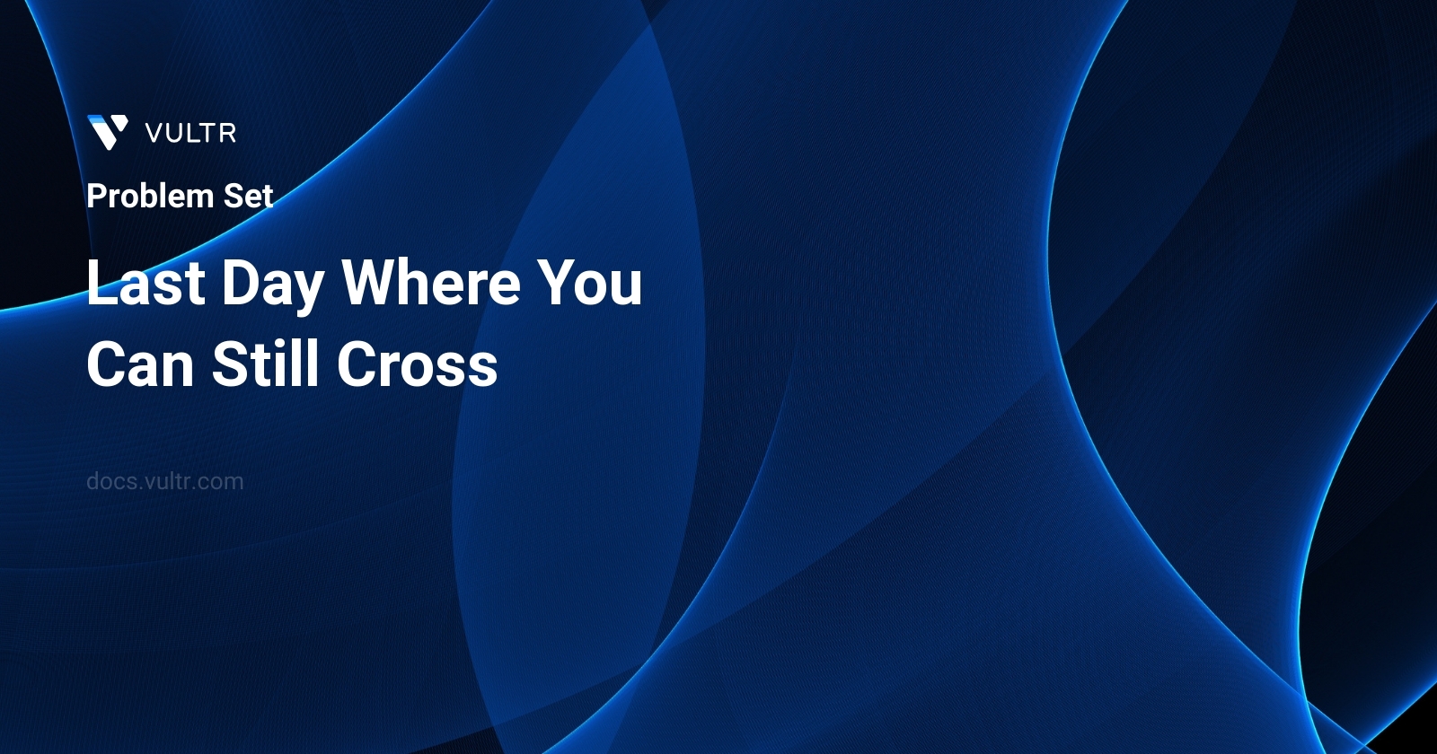 Last Day Where You Can Still Cross header image