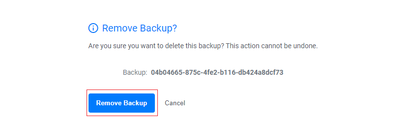 Remove Backup