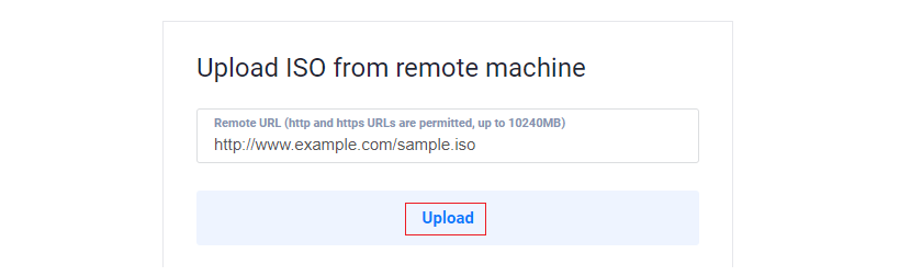 Remote URL for ISO File