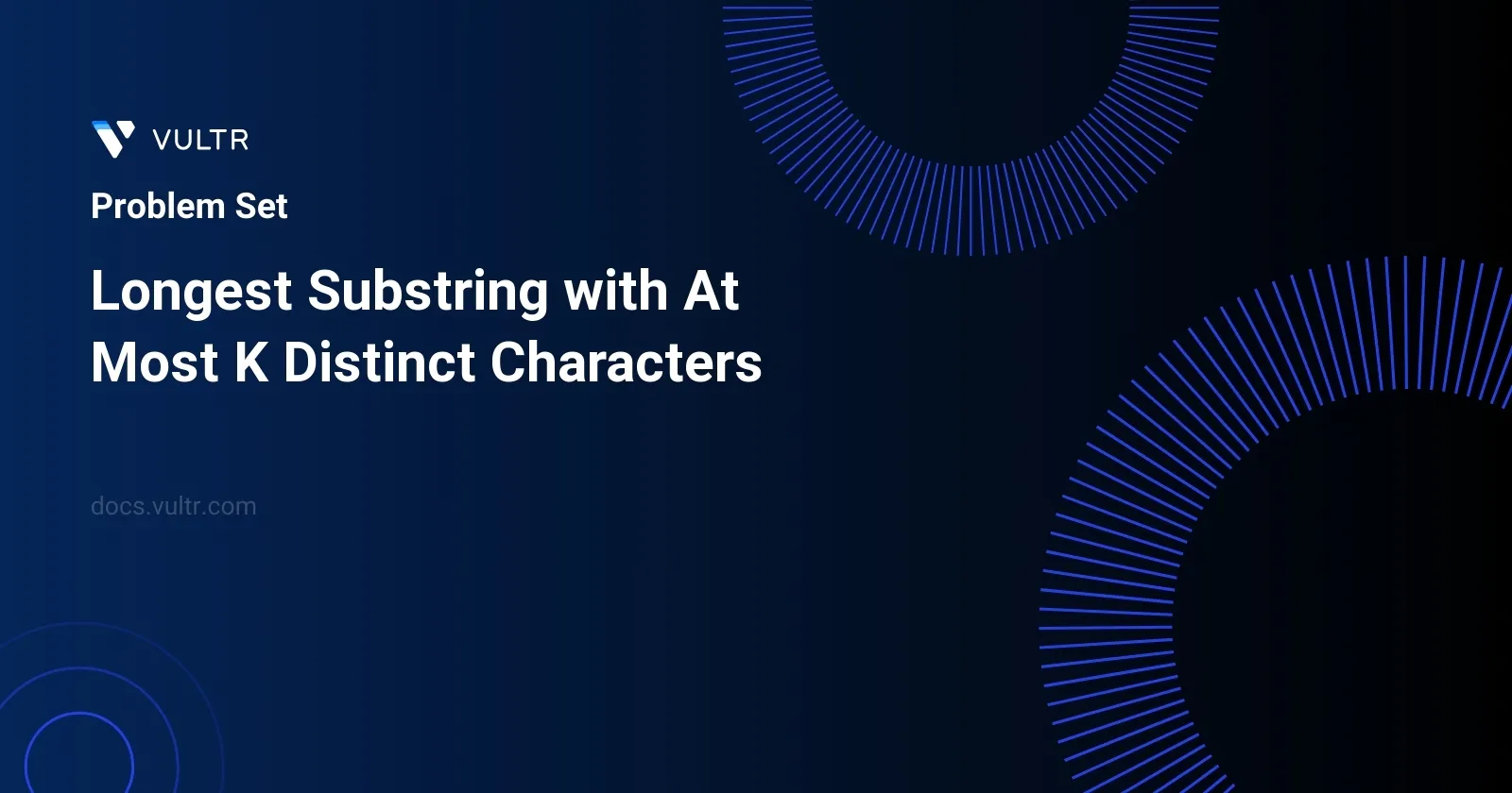 Longest Substring with At Most K Distinct Characters header image