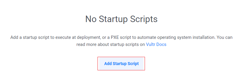 Add Startup Script