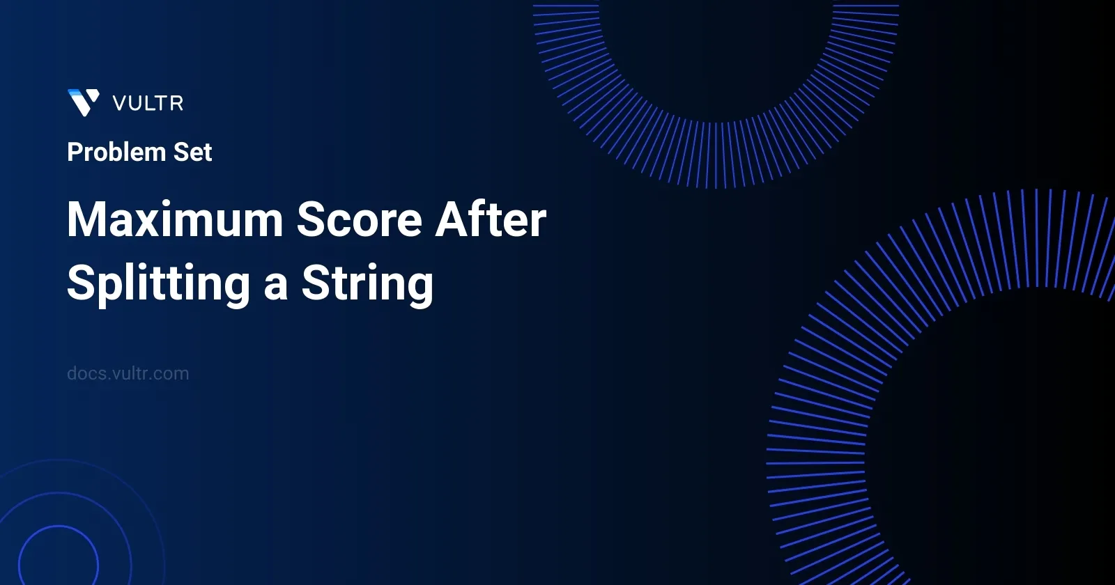 Maximum Score After Splitting a String header image