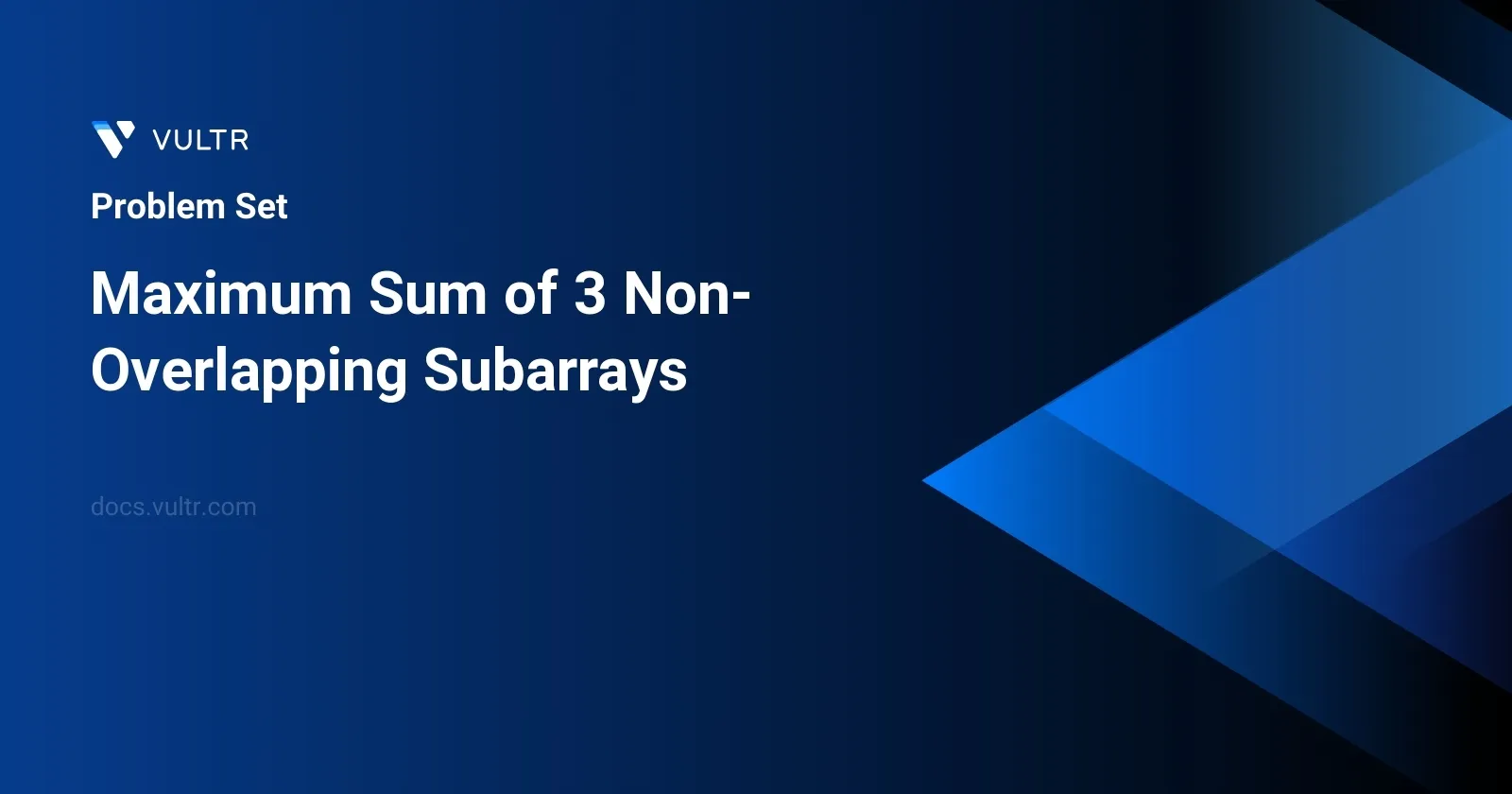 Maximum Sum of 3 Non-Overlapping Subarrays header image
