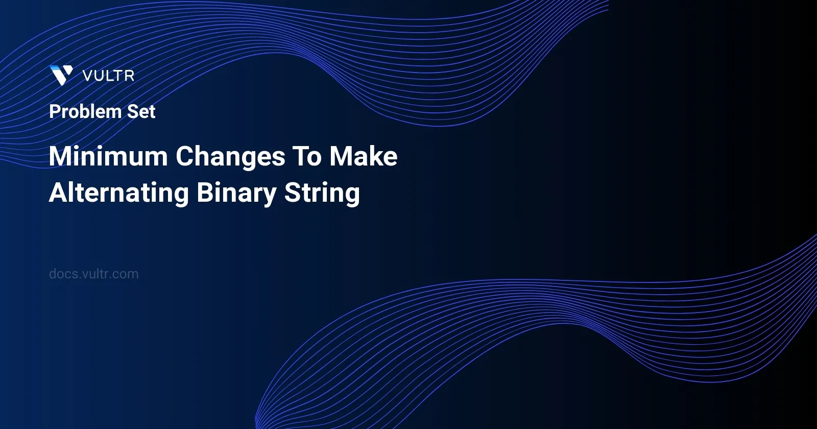 Minimum Changes To Make Alternating Binary String header image