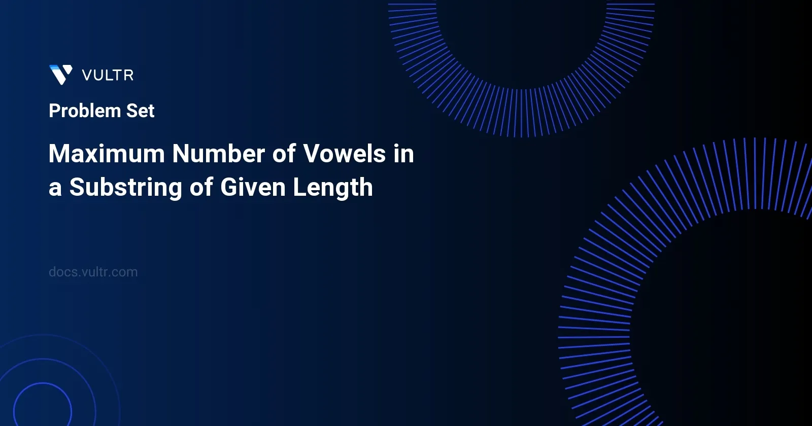 Maximum Number of Vowels in a Substring of Given Length header image