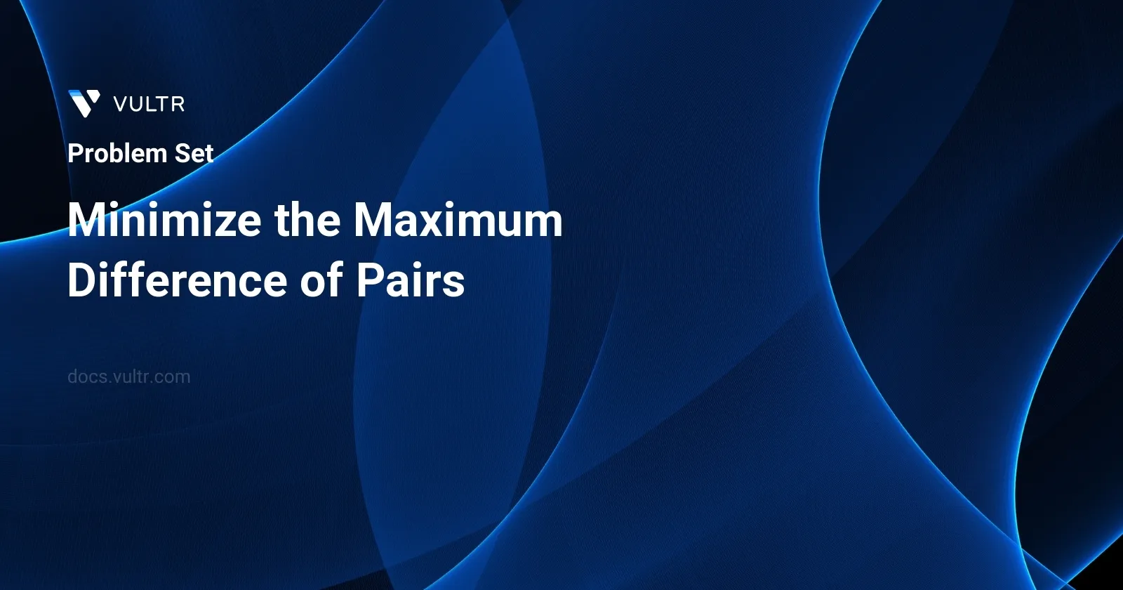 Minimize the Maximum Difference of Pairs header image