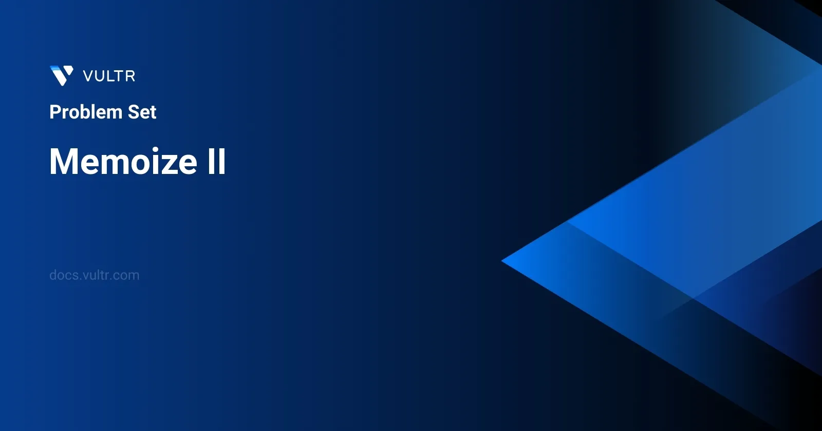 Memoize II header image
