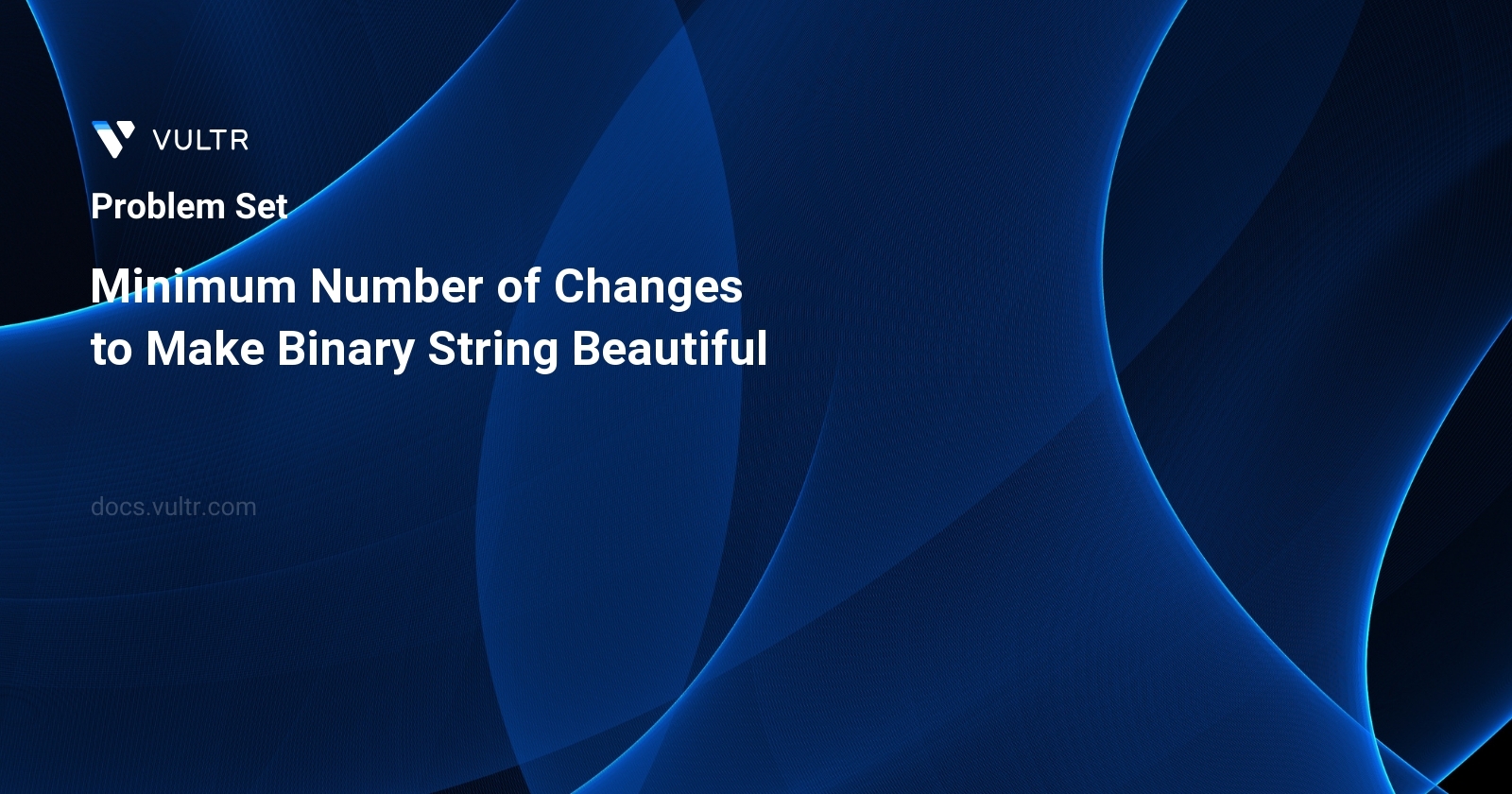 2914. Minimum Number of Changes to Make Binary String Beautiful ...
