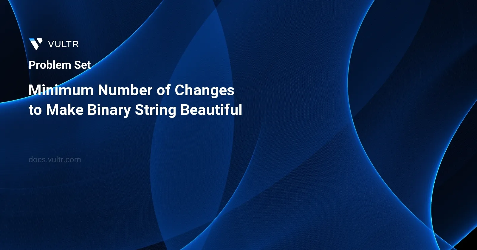 Minimum Number of Changes to Make Binary String Beautiful header image