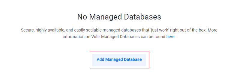 Add Managed Database