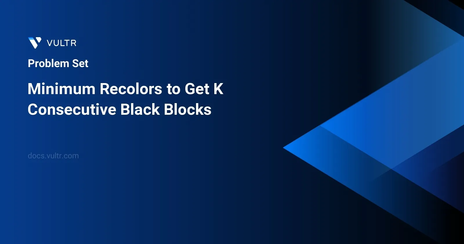 Minimum Recolors to Get K Consecutive Black Blocks header image