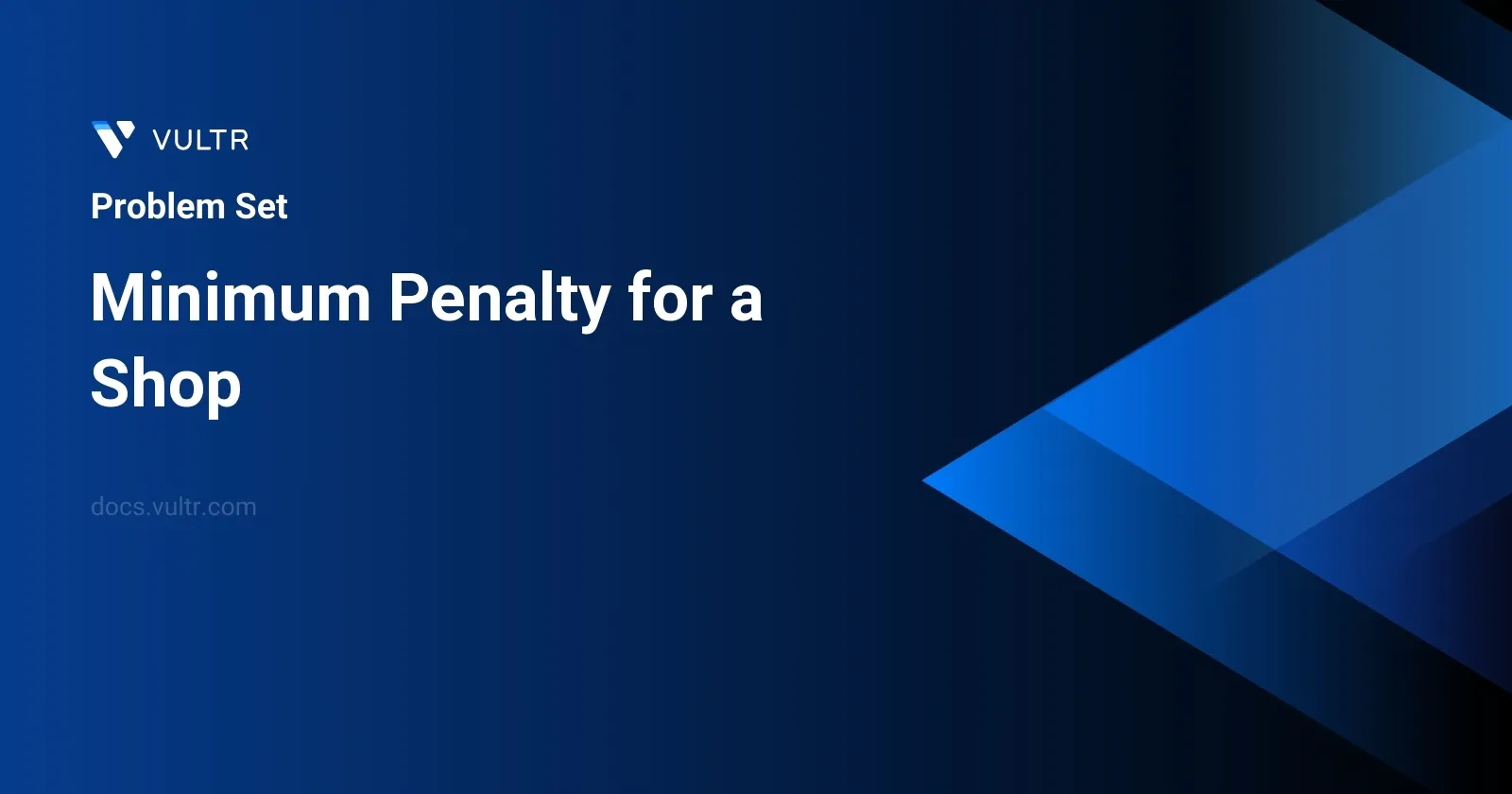 Minimum Penalty for a Shop header image