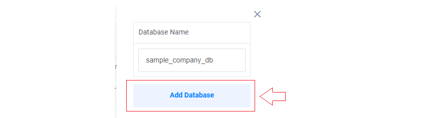 Enter a Database Name