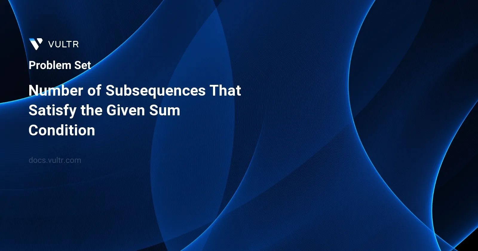 Number of Subsequences That Satisfy the Given Sum Condition header image