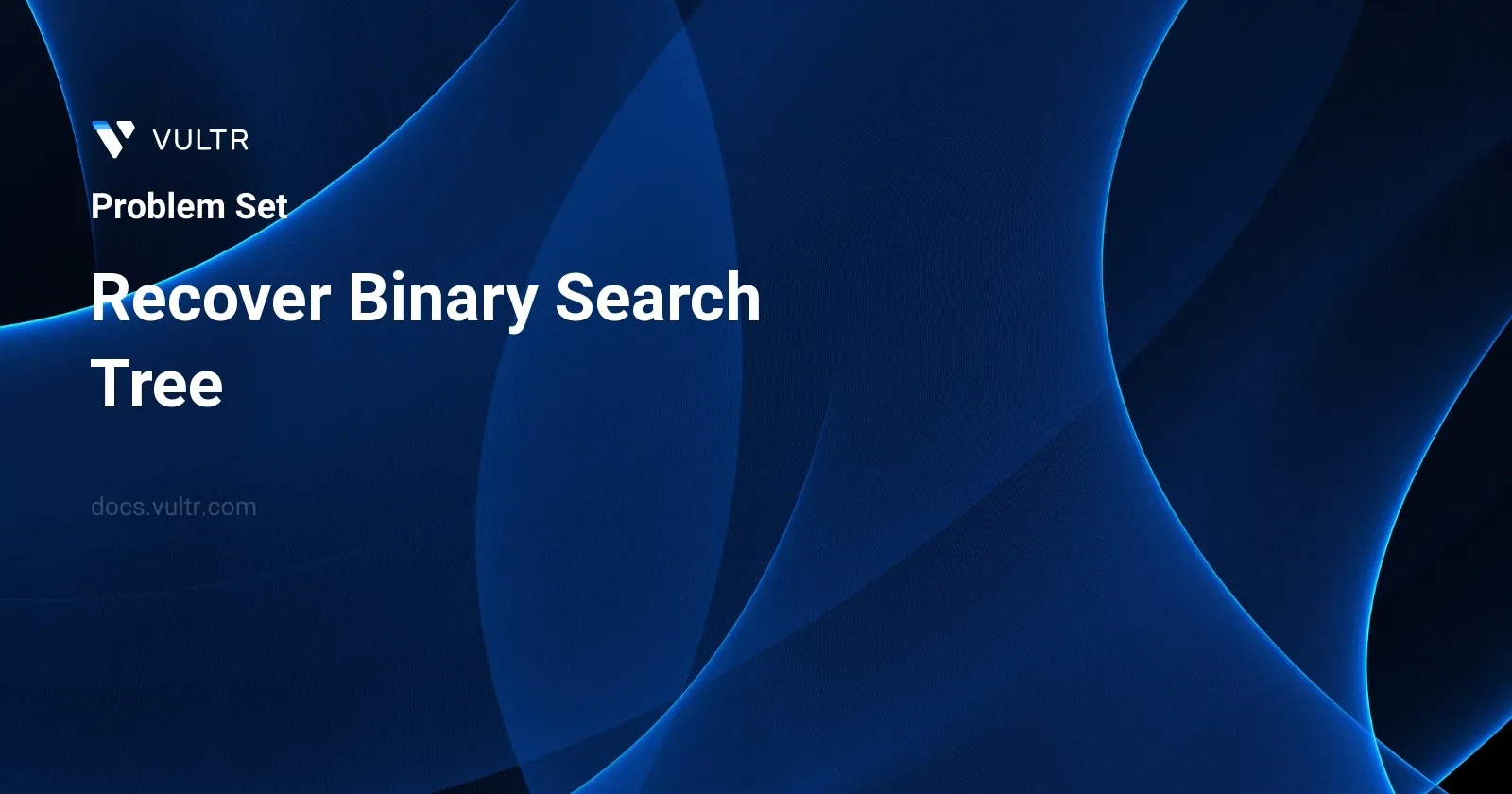 Recover Binary Search Tree header image