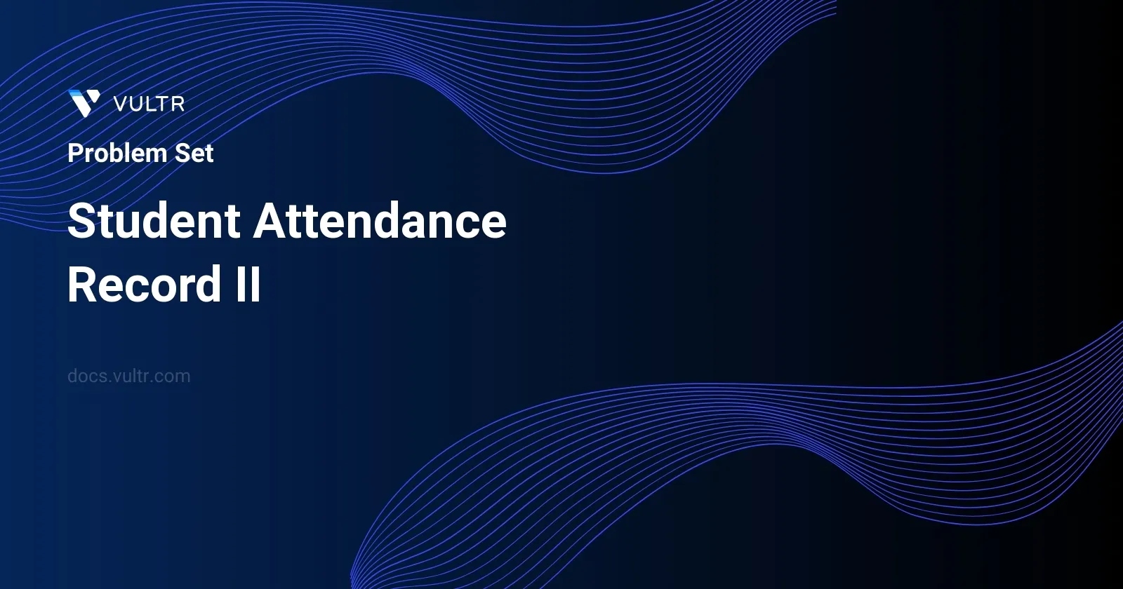 Student Attendance Record II header image