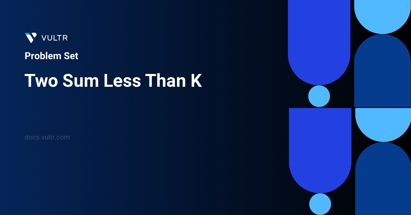 Two Sum Less Than K header image