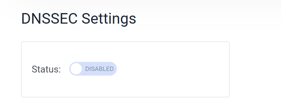 DNSSEC Settings