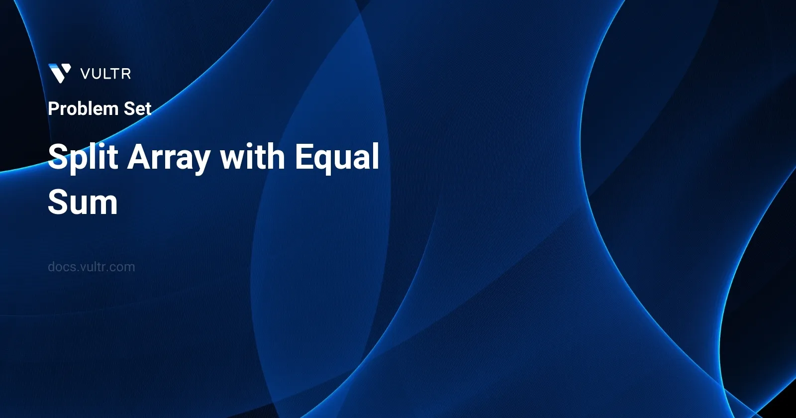 Split Array with Equal Sum header image