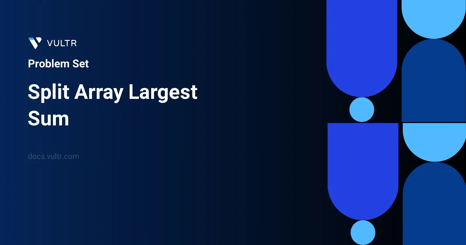 Split Array Largest Sum header image