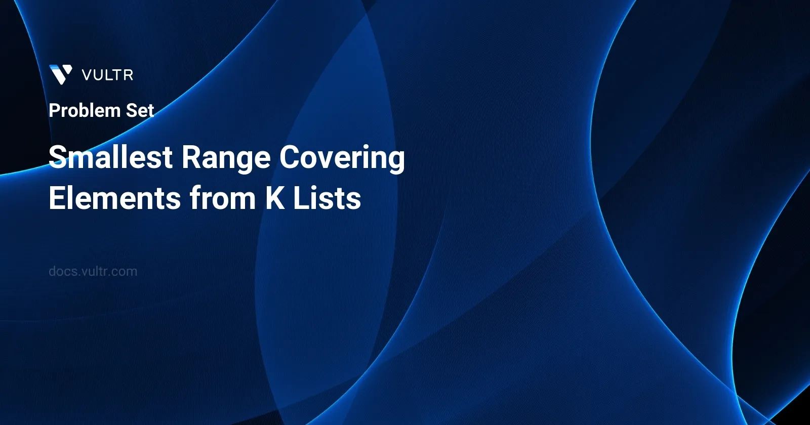 Smallest Range Covering Elements from K Lists header image