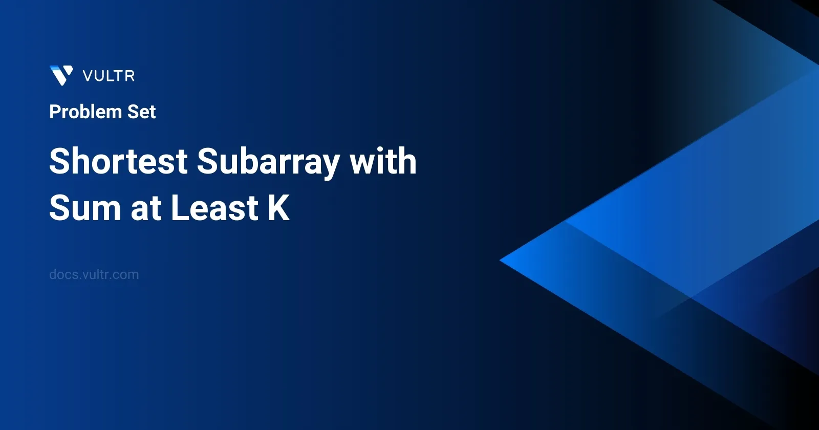 Shortest Subarray with Sum at Least K header image