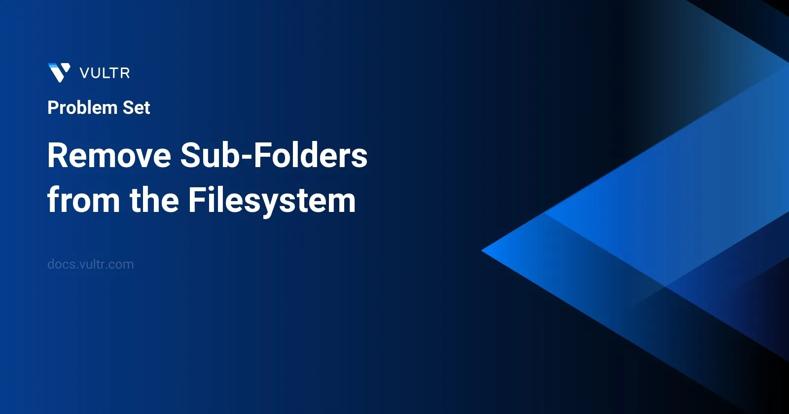 Remove Sub-Folders from the Filesystem header image