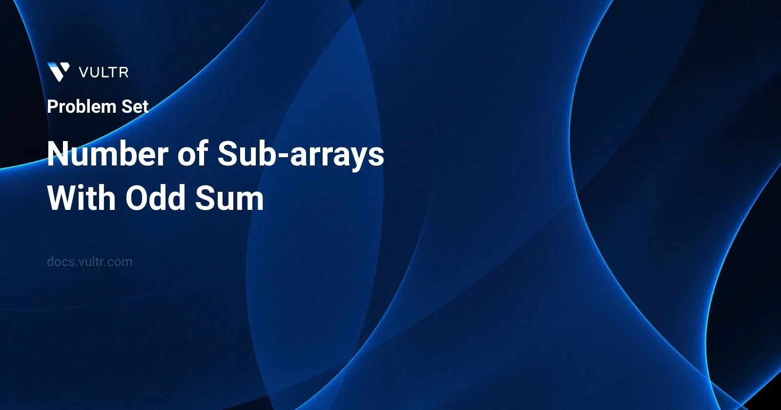 Number of Sub-arrays With Odd Sum header image