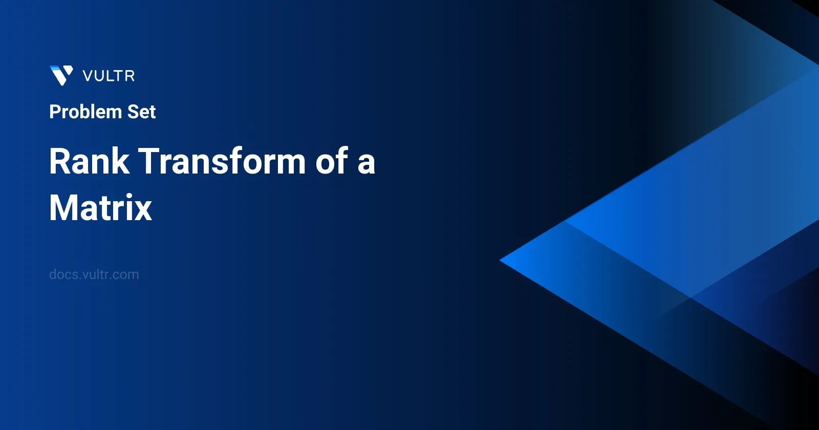 Rank Transform of a Matrix header image