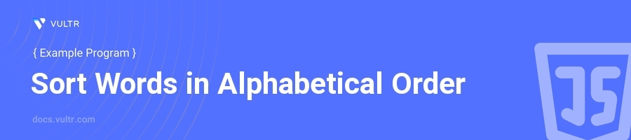 Sort words in alphabetical order header image