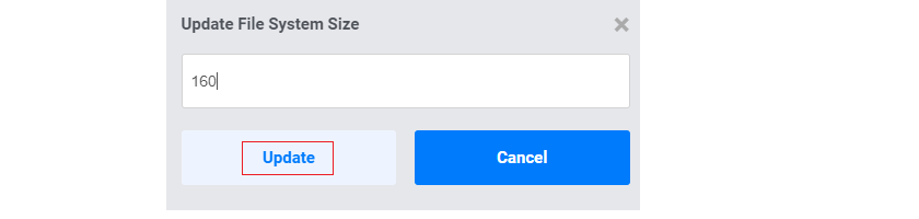Update File System Disk Size