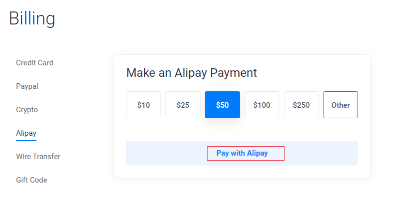 Pay with Alipay