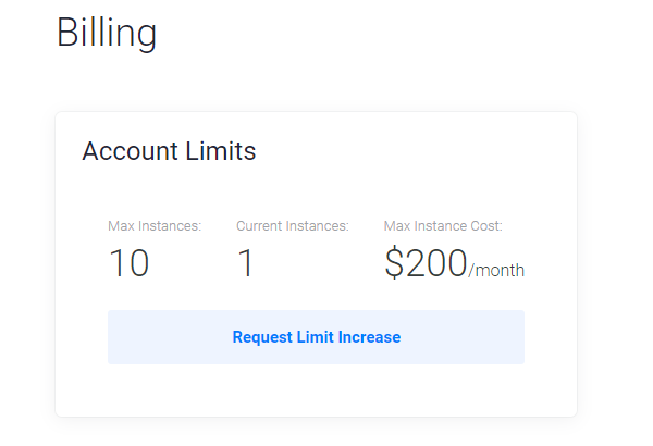 View Account Limits