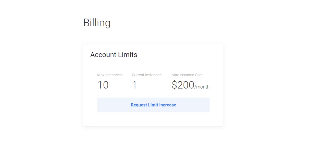 View Account Limits