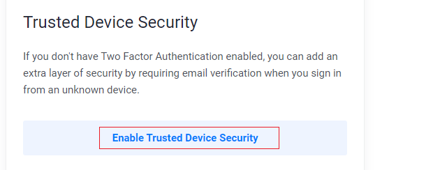 Enable Trusted Device Security