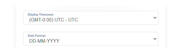 Select Date format and Timezone