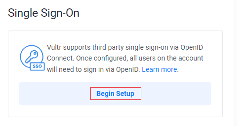 Single Sign-on Setup