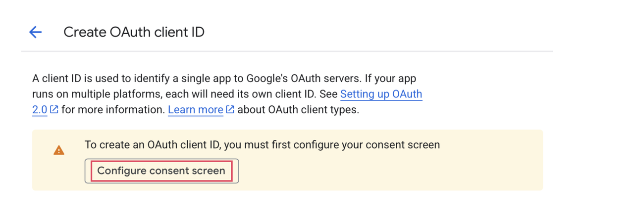 Configure Google Consent Screen