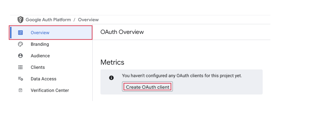 Create OAuth client