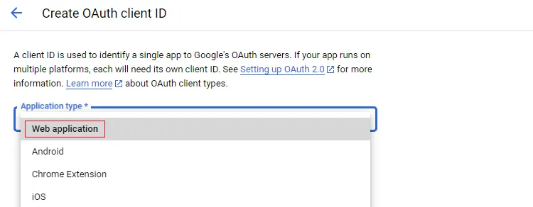 Choose Application