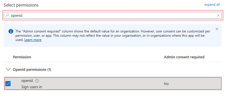 Azure OpenID Permissions