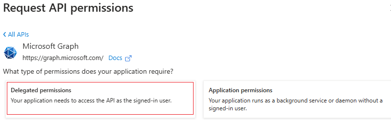 Azure Delegated Permissions