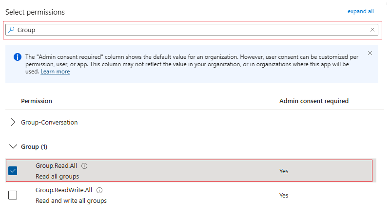 Azure Group Permissions