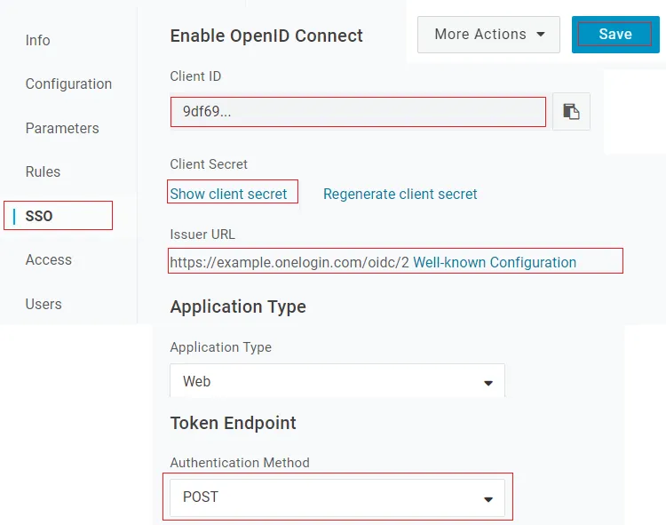 OpenId Configuration Details