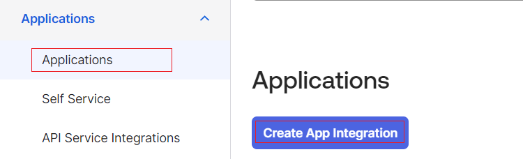 Okta Applications Menu