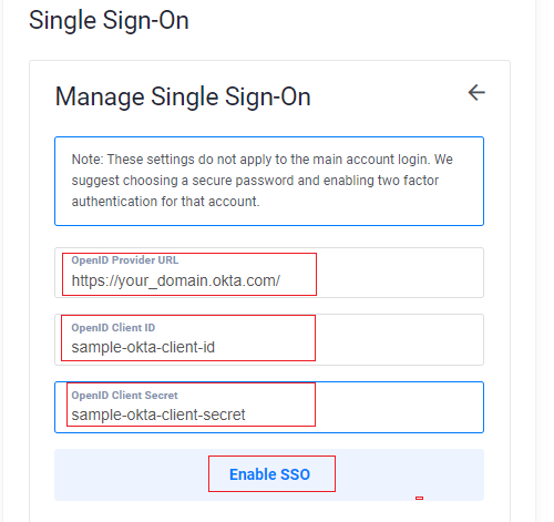 Okta Credentials