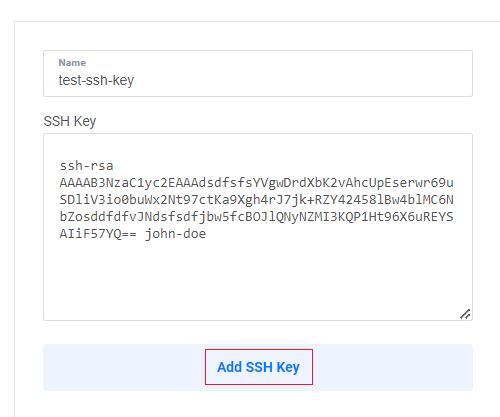 SSH Key Details